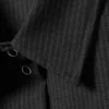 Slim Fit Short-Sleeved Crepe Shirt – Dark Grey – Pinstriped Slim Fit Short-Sleeved Crepe Shirt – Dark Grey – Pinstriped