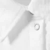 Slim Fit Short-Sleeved Crepe Shirt – White Slim Fit Short-Sleeved Crepe Shirt – White