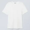 Slim-Fit Short-Sleeved Net T-Shirt – White