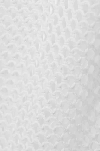 Slim-Fit Short-Sleeved Net T-Shirt – White