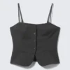 Slim Fit Suiting Waistcoat – Dark Grey Melange Slim Fit Suiting Waistcoat – Dark Grey Melange