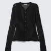 Slim Fit Textured Knit Cardigan – Dark Grey Slim Fit Textured Knit Cardigan – Dark Grey