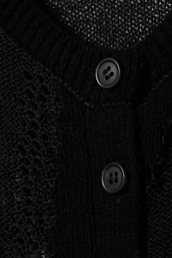 Slim Fit Textured Knit Cardigan – Dark Grey Slim Fit Textured Knit Cardigan – Dark Grey
