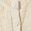 Slim Fit Textured Knit Cardigan – Off-White Slim Fit Textured Knit Cardigan – Off-White
