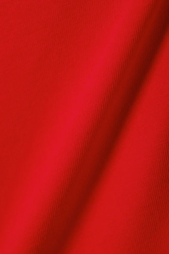 Slim Fitted Cotton Singlet – Bright Red Slim Fitted Cotton Singlet – Bright Red