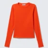 Slim Fitted Long Sleeve – Bright Orange