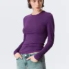 Slim Fitted Long Sleeve – Dark Purple Slim Fitted Long Sleeve – Dark Purple