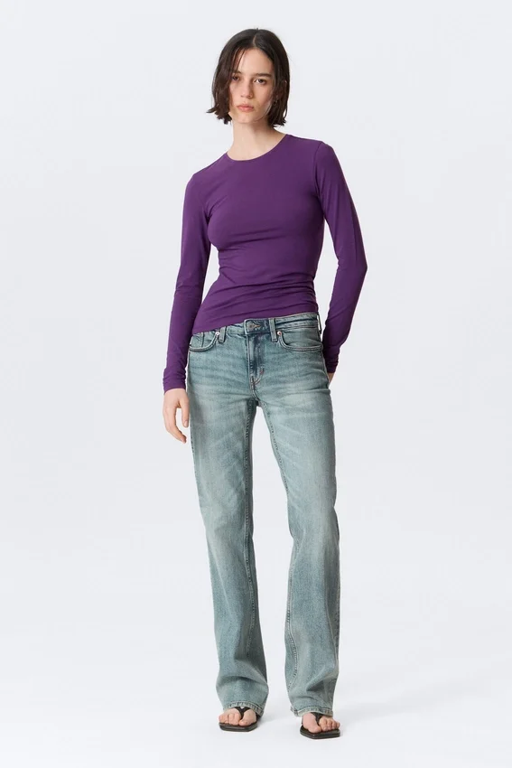 Slim Fitted Long Sleeve – Dark Purple Slim Fitted Long Sleeve – Dark Purple
