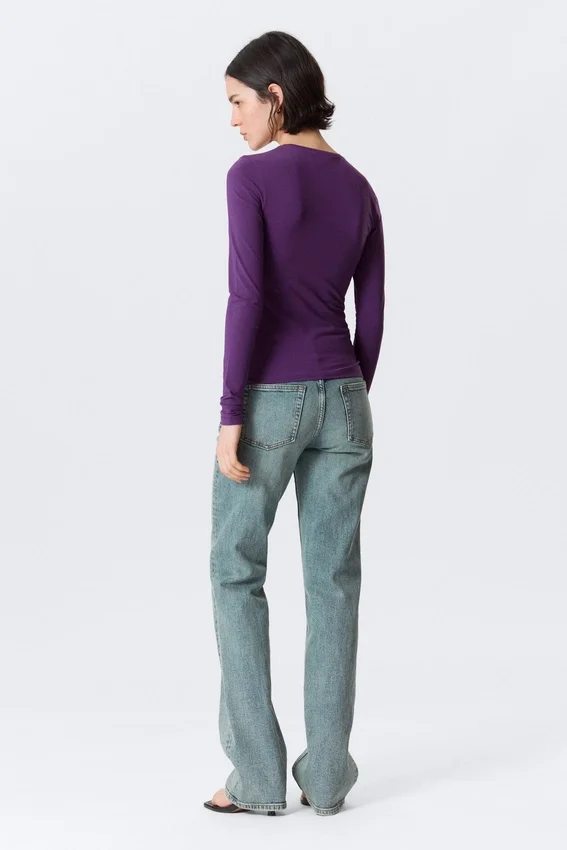 Slim Fitted Long Sleeve – Dark Purple Slim Fitted Long Sleeve – Dark Purple