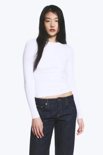 Slim Fitted Long Sleeve – White