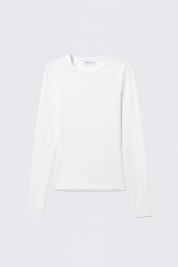 Slim Fitted Long Sleeve – White Slim Fitted Long Sleeve – White