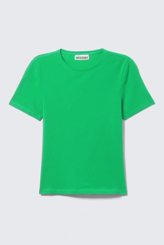 Slim Fitted T-Shirt – Bright Green Slim Fitted T-Shirt – Bright Green