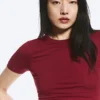 Slim Fitted T-Shirt – Dark Red Slim Fitted T-Shirt – Dark Red