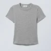 Slim Fitted T-Shirt – Grey Melange