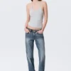 Slim Halterneck Cotton Top – Grey Melange Slim Halterneck Cotton Top – Grey Melange