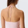 Slim Halterneck Cotton Top – Light Pink Slim Halterneck Cotton Top – Light Pink
