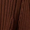Slim Knitted Boat-Neck Sweater – Rusty Brown Slim Knitted Boat-Neck Sweater – Rusty Brown