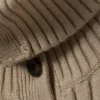 Slim Knitted Turtleneck Cardigan – Dusty Beige Slim Knitted Turtleneck Cardigan – Dusty Beige
