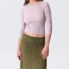 Slim Knitted V-Neck Sweater – Light Pink Slim Knitted V-Neck Sweater – Light Pink