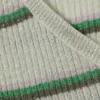 Slim Knitted V-Neck Sweater – Striped Light Grey Slim Knitted V-Neck Sweater – Striped Light Grey