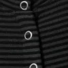Slim Long-Sleeved Buttoned Cardigan – Striped Dark Grey Slim Long-Sleeved Buttoned Cardigan – Striped Dark Grey