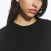 Slim Long-Sleeved Cotton Top – Black Slim Long-Sleeved Cotton Top – Black