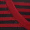 Slim Long-Sleeved Cotton Top – Striped Dark Red Slim Long-Sleeved Cotton Top – Striped Dark Red