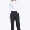 Slim Long-Sleeved Cotton Top – White Slim Long-Sleeved Cotton Top – White
