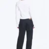 Slim Long-Sleeved Cotton Top – White Slim Long-Sleeved Cotton Top – White