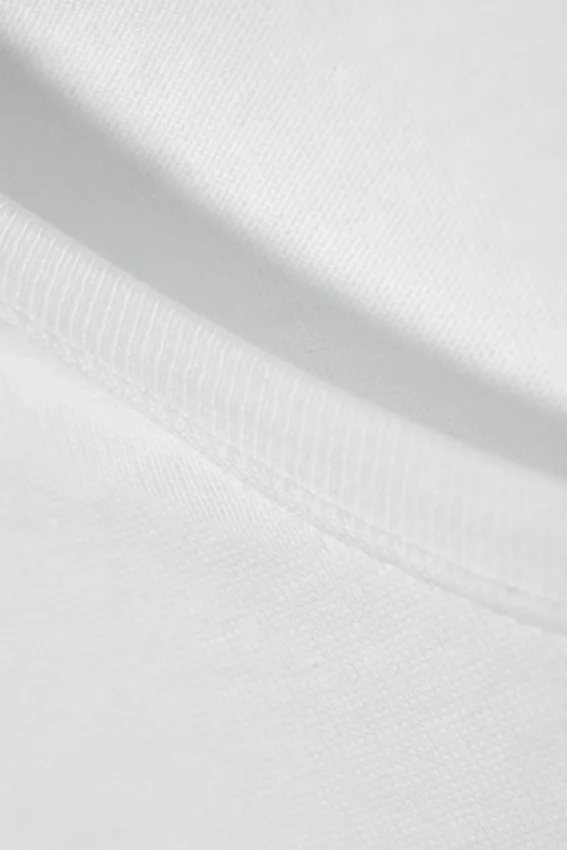 Slim Long-Sleeved Cotton Top – White Slim Long-Sleeved Cotton Top – White