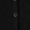 Slim Long-Sleeved Henley Top – Black Slim Long-Sleeved Henley Top – Black