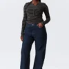 Slim Long-Sleeved Henley Top – Black & Grey Stripes Slim Long-Sleeved Henley Top – Black & Grey Stripes