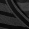 Slim Long-Sleeved Henley Top – Black & Grey Stripes Slim Long-Sleeved Henley Top – Black & Grey Stripes