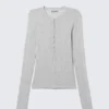 Slim Long-Sleeved Henley Top – Grey Melange Slim Long-Sleeved Henley Top – Grey Melange