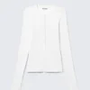 Slim Long-Sleeved Henley Top – White Slim Long-Sleeved Henley Top – White