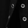 Slim Long-Sleeved Press Stud Top – Black Slim Long-Sleeved Press Stud Top – Black