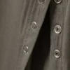 Slim Long-Sleeved Press Stud Top – Dusty Grey Slim Long-Sleeved Press Stud Top – Dusty Grey