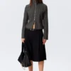 Slim Long-Sleeved Zip Shirt – Dark Grey Slim Long-Sleeved Zip Shirt – Dark Grey