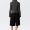 Slim Long-Sleeved Zip Shirt – Dark Grey Slim Long-Sleeved Zip Shirt – Dark Grey