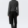 Slim Long-Sleeved Zip Shirt – Dark Grey Melange Slim Long-Sleeved Zip Shirt – Dark Grey Melange