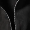 Slim Long-Sleeved Zip Shirt – Striped Black Slim Long-Sleeved Zip Shirt – Striped Black
