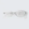 Slim Oval Tinted Sunglasses – Transparent
