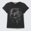 Slim Printed V-Neck T-Shirt – Black – Sci-Fi Print Slim Printed V-Neck T-Shirt – Black – Sci-Fi Print