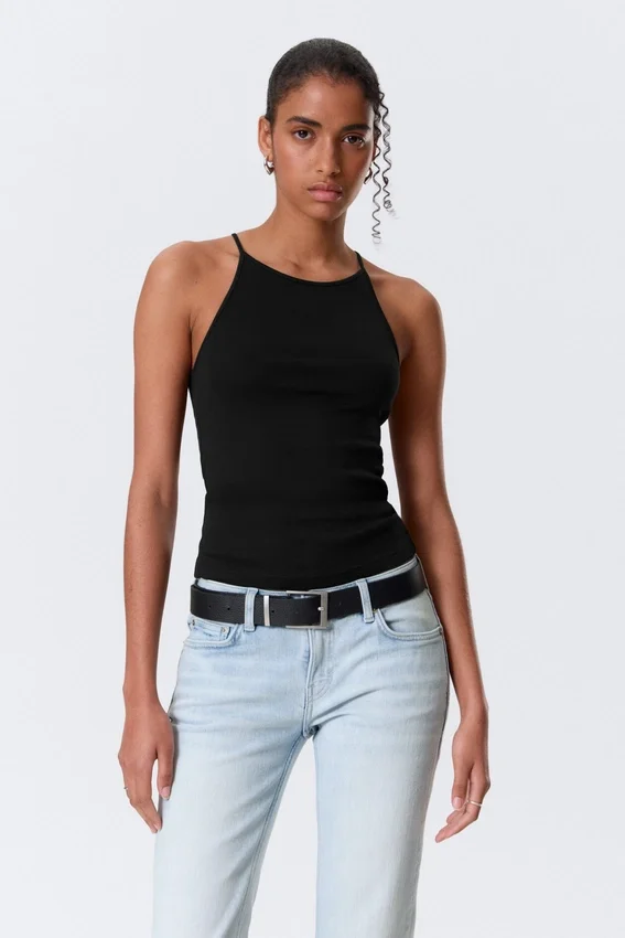 Slim Racerback Tank Top – Black Slim Racerback Tank Top – Black