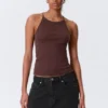 Slim Racerback Tank Top – Burgundy
