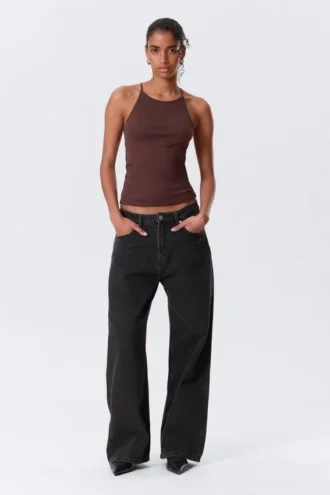 Slim Racerback Tank Top – Burgundy
