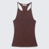 Slim Racerback Tank Top – Burgundy