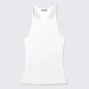 Slim Racerback Tank Top – Off-White Slim Racerback Tank Top – Off-White