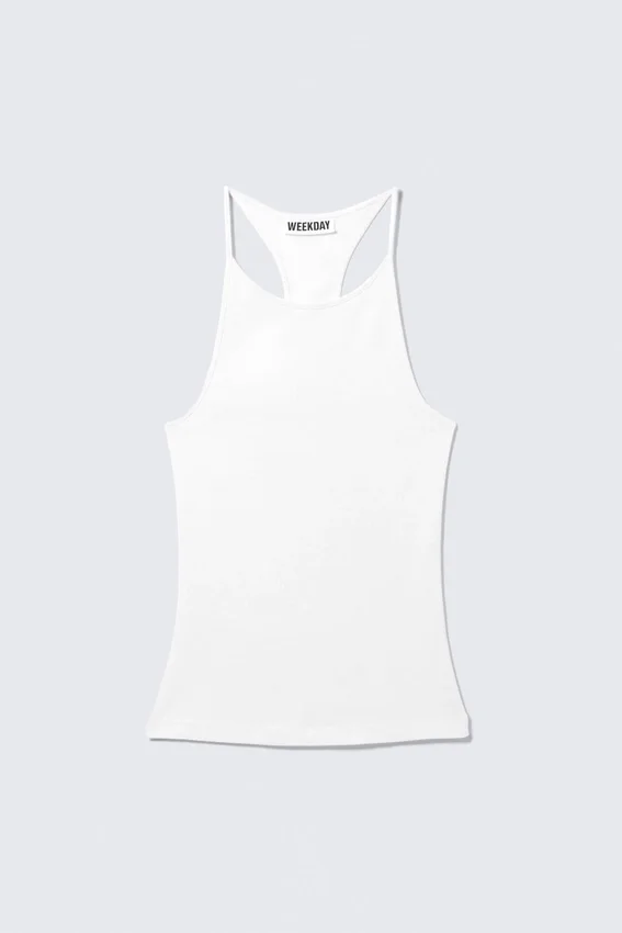 Slim Racerback Tank Top – Off-White Slim Racerback Tank Top – Off-White