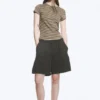 Slim Short-Sleeved Cotton T-Shirt – Dark & Light Mole Stripes Slim Short-Sleeved Cotton T-Shirt – Dark & Light Mole Stripes